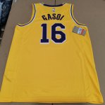 NBA 16 Gasol Lakers Maillot jaune